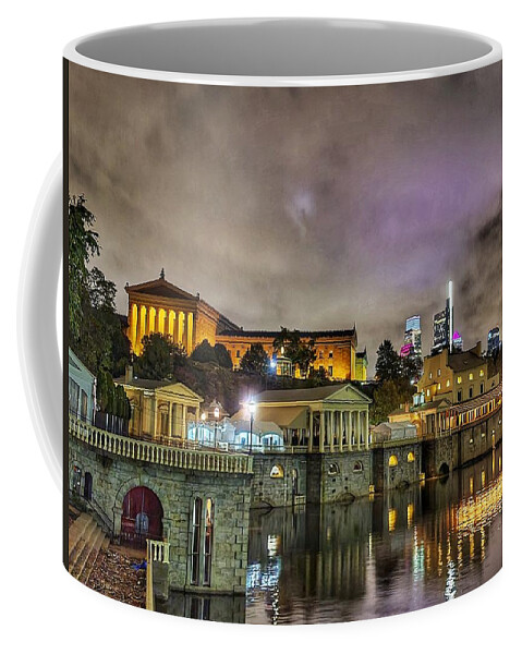 City Coffee Mug featuring the photograph Night Philly by Dark Whimsy