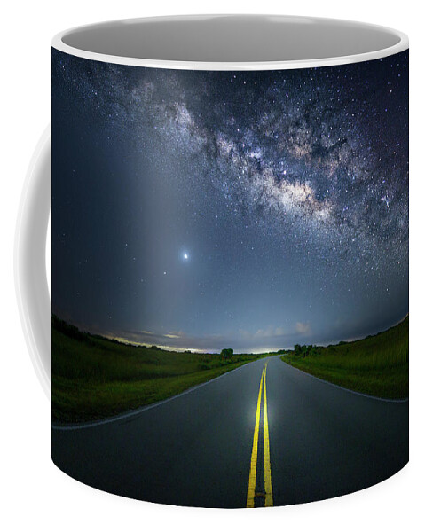 Milky Way Coffee Mug featuring the photograph Night Ride by Mark Andrew Thomas