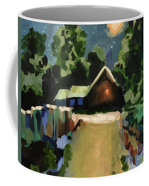 Original Art Work Coffee Mug featuring the painting Night by Theresa Honeycheck