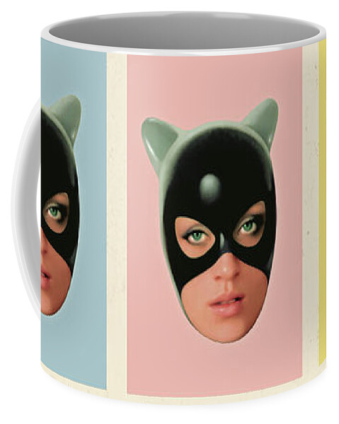 Erotic Coffee Mug featuring the painting Nippon Kitty by Udo Linke