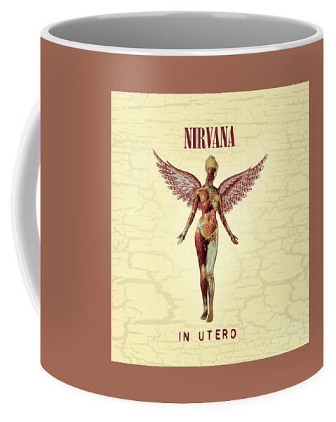 Nirvana Coffee Mug featuring the photograph Nirvana Utero album cover by Action
