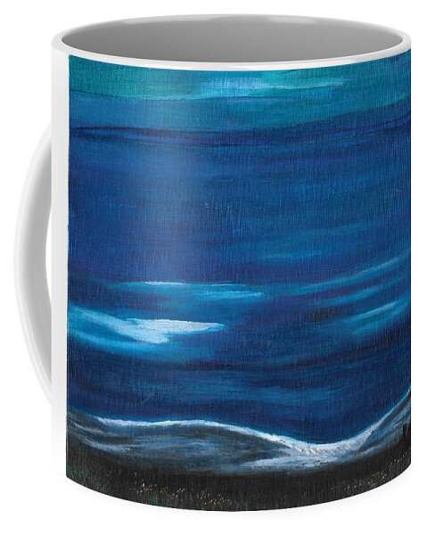 Blue Coffee Mug featuring the painting No End in Sight by Esoteric Gardens KN
