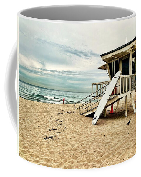Beach Coffee Mug featuring the photograph No life guard on duty by Michael Albright