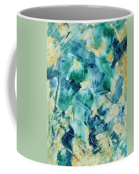 Abstract Coffee Mug featuring the painting No Plan by Dick Richards