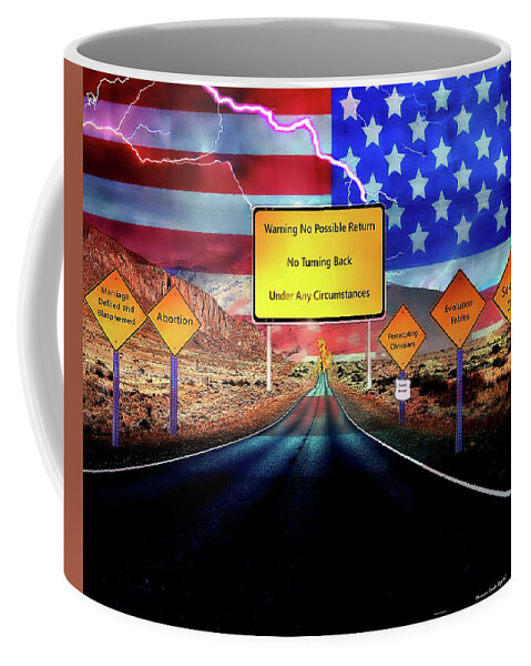 Usa Coffee Mug featuring the digital art No Turning Back by Norman Brule