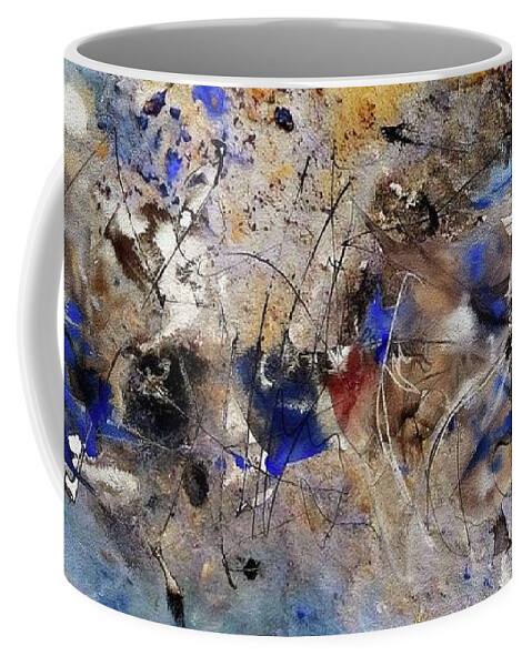 Abstract Mixed Media Painting Coffee Mug featuring the mixed media No.10 by Wolfgang Schweizer