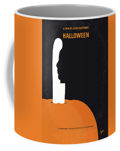Halloween Coffee Mug featuring the digital art No1164 My Halloween minimal movie poster by Chungkong Art