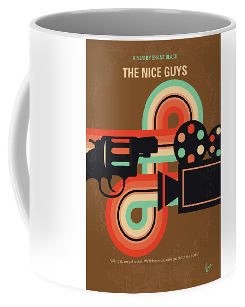 The Coffee Mug featuring the digital art No1180 My The Nice Guys minimal movie poster by Chungkong Art