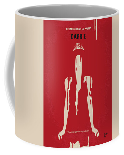 Carrie Coffee Mug featuring the digital art No1196 My Carrie minimal movie poster by Chungkong Art