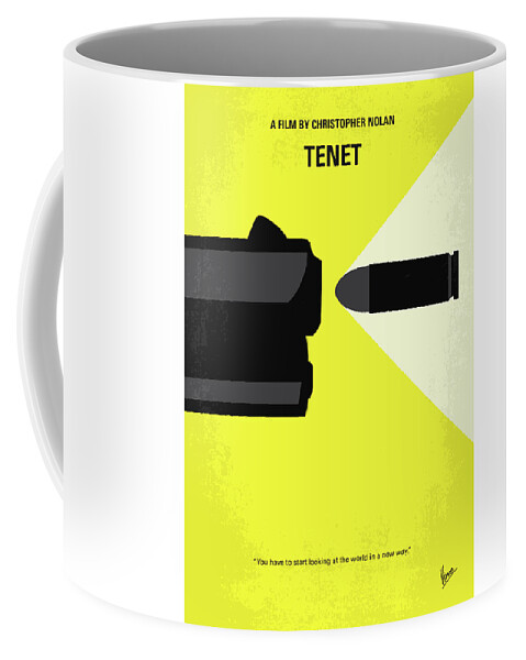 Tenet Coffee Mug featuring the digital art No1244 My TENET minimal movie poster by Chungkong Art