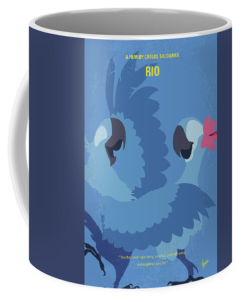 Rio Coffee Mug featuring the digital art No1247 My RIO minimal movie poster by Chungkong Art