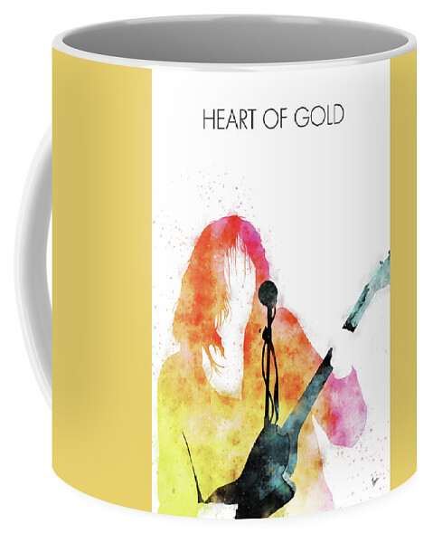 Neil Coffee Mug featuring the digital art No128 MY Neil Young Watercolor Music poster by Chungkong Art