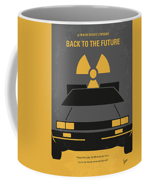 Back To The Future Coffee Mug featuring the digital art No183 My Back to the Future minimal movie poster by Chungkong Art