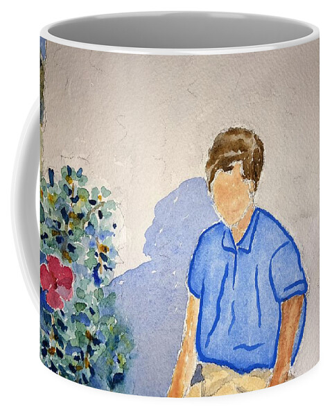 Watercolor Coffee Mug featuring the painting Norma by John Klobucher