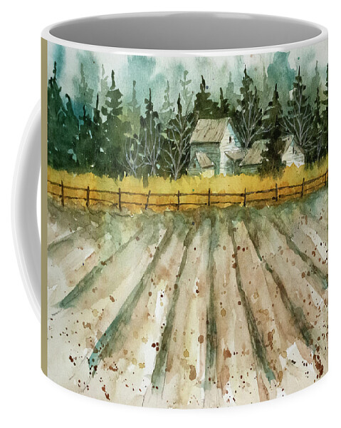 North Carolina Coffee Mug featuring the painting North Carolina Landscape by Rebecca Davis