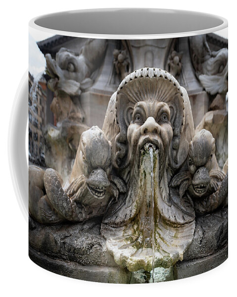 Face Coffee Mug featuring the photograph North Face Fontana del Pantheon by David Downs