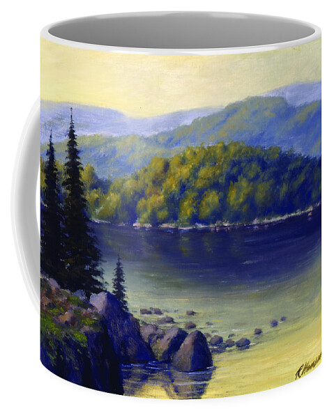 Landscape Coffee Mug featuring the painting North Lake by Rick Hansen