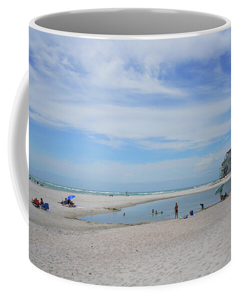 Beach Scene Coffee Mug featuring the photograph North Topsail Island Beach by Mike McGlothlen