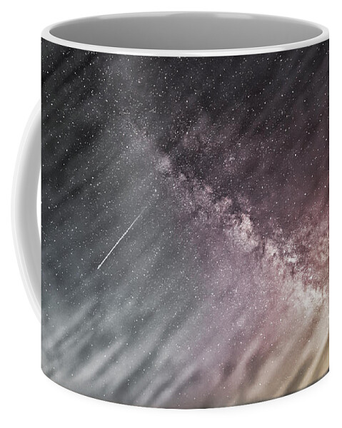 Night Coffee Mug featuring the photograph Northern Night Sky Action by Russel Considine