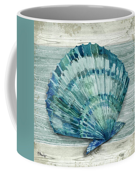 Watercolor Coffee Mug featuring the painting Northpoint Shells II by Paul Brent