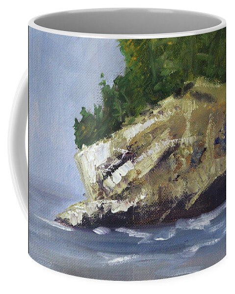 Northwest Island Coffee Mug featuring the painting Northwest Island by Nancy Merkle