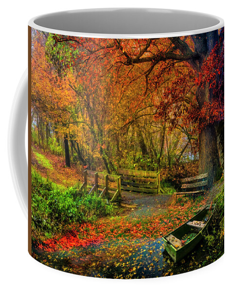 Rowboat Coffee Mug featuring the photograph Now and Forever by Debra and Dave Vanderlaan