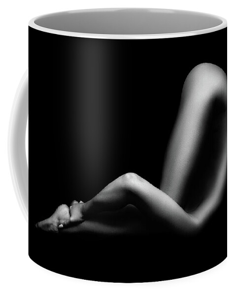 Woman Coffee Mug featuring the photograph Nude woman bodyscape 64 by Johan Swanepoel