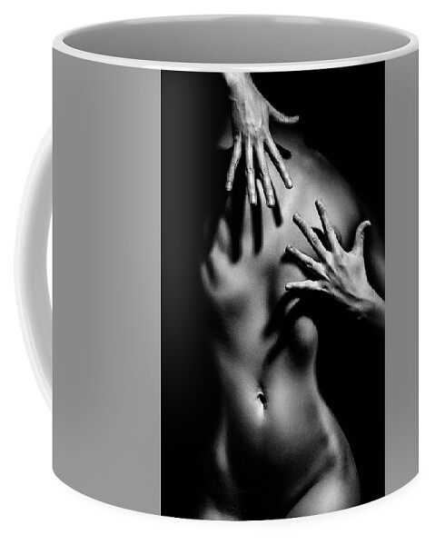 Woman Coffee Mug featuring the photograph Nude woman fine art 10 by Johan Swanepoel