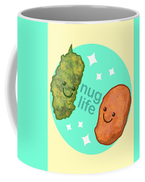 Wee Coffee Mug featuring the drawing Nug Life by Ludwig Van Bacon