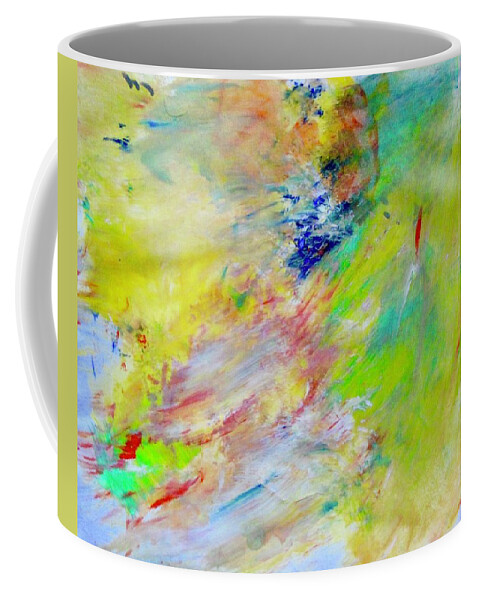Abstract High Key Movement Coffee Mug featuring the painting Number Two by Thomas Santosusso