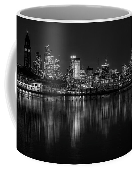 Nyc Coffee Mug featuring the photograph NYC Skyline USA BW by Susan Candelario