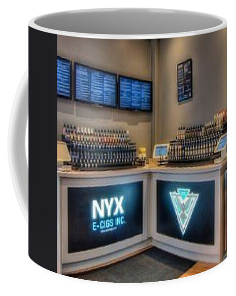NYX ECIGS - Your vape shop online Coffee Mug by Nyx - Pixels