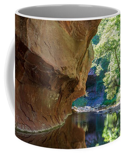 Sedona Oak Creek Canyon Fstop101 Landscape Water Reflection Cliff Coffee Mug featuring the photograph Oak Creek Canyon in Sedona by Geno Lee