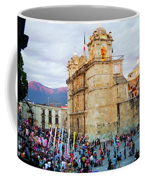 Cathedral Coffee Mug featuring the photograph Oaxaca Cathedral by William Scott Koenig