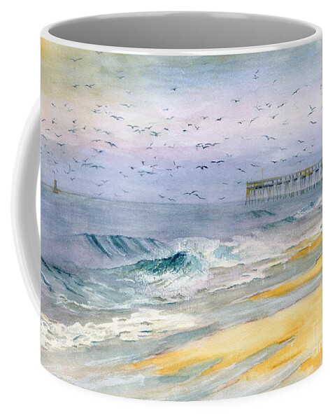 Ocean City Coffee Mug featuring the painting Ocean City Maryland by Melly Terpening