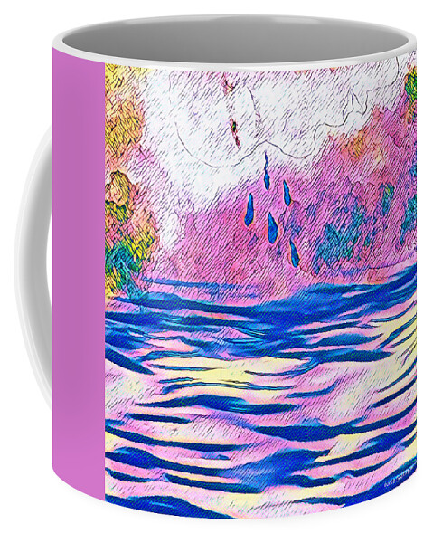 Ipad Coffee Mug featuring the digital art Ocean of Tears by Cindy's Creative Corner