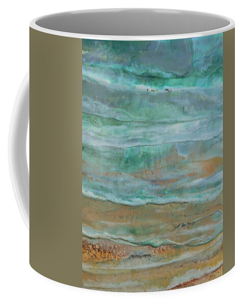 Waves Coffee Mug featuring the painting Ocean Waves by Jennifer Creech