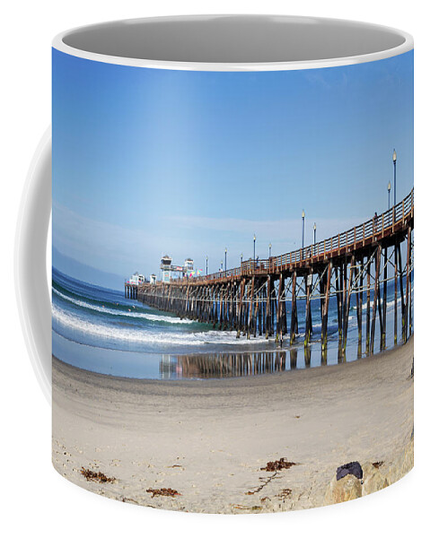 Pier Coffee Mug featuring the photograph Oceanside Pier by Alison Frank