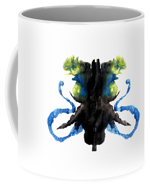 Abstract Coffee Mug featuring the painting Octo Oracle by Stephenie Zagorski