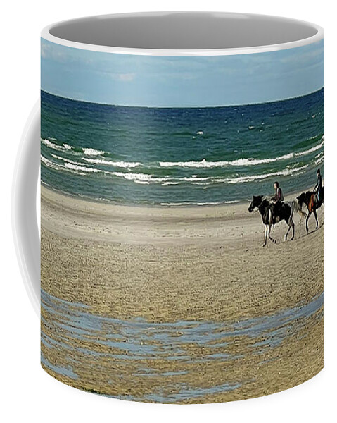 October Ride At Mayflower Beach Coffee Mug featuring the photograph October Ride at Mayflower Beach by Michelle Constantine