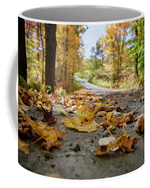 Autumn Coffee Mug featuring the photograph October Road by Carolyn Ann Ryan