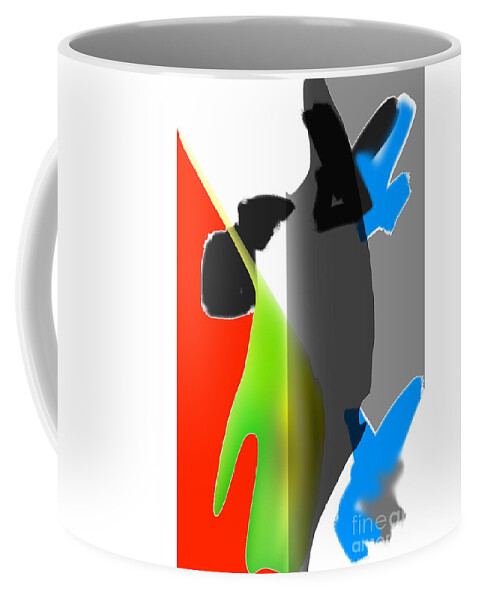 Abstract Art Coffee Mug featuring the digital art Oh Look by Jeremiah Ray