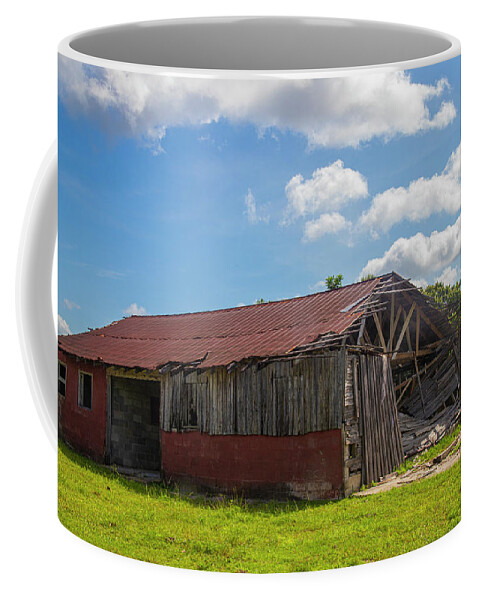 Barn Coffee Mug featuring the photograph Old Abandoned Barn by Dart Humeston