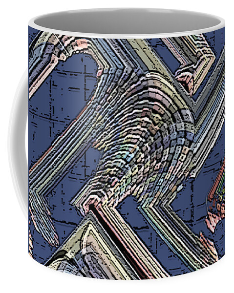 Architecture Coffee Mug featuring the digital art Old Architecture Maze by Ronald Mills