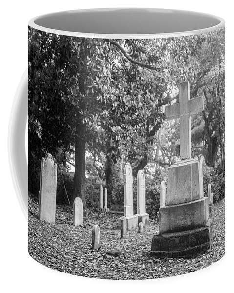 Beaufort Coffee Mug featuring the photograph Old Burying Ground - Beaufort North Carolina by Bob Decker