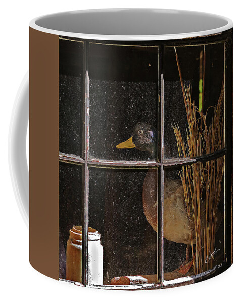 Log Cabin Coffee Mug featuring the photograph Old Cabin Window by Randall Evans