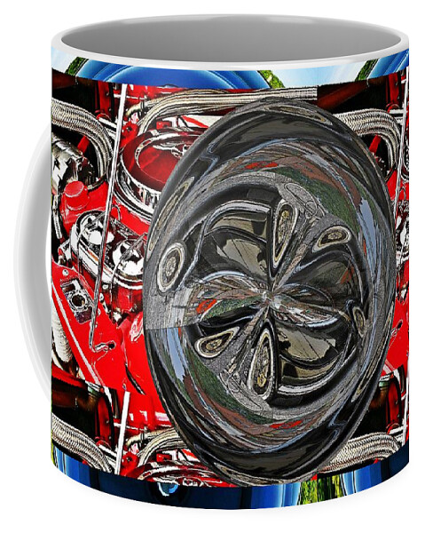 Car Coffee Mug featuring the digital art Old car box and little planet as art by Karl Rose
