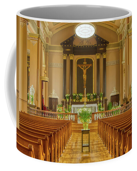 Christ Coffee Mug featuring the photograph Old Cathedral Sanctuary by Kenneth Everett