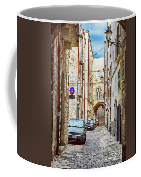 Urban Coffee Mug featuring the photograph old center of Bari, Italy by Ariadna De Raadt