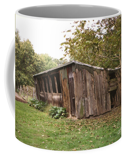 Days Gone By Coffee Mug featuring the photograph Old lean to by Cindy Murphy